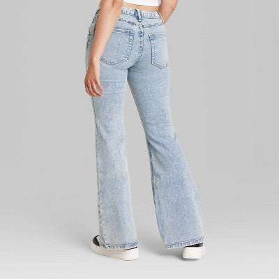  Women's High-Rise Flare Jeans - Wild Fable™ Light Wash