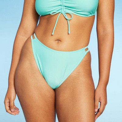  Women's Strappy Extra Cheeky Extra High Leg Bikini Bottom - Wild Fable™ Mint Green