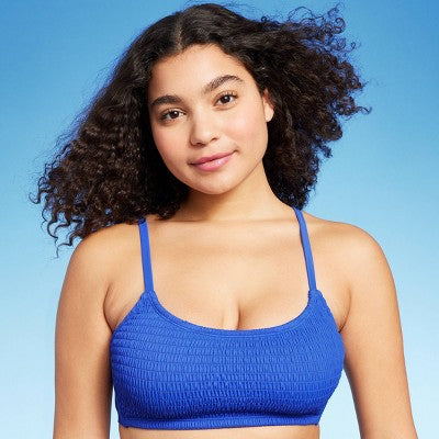  Women's Smocked Bralette Bikini Top - Wild Fable™