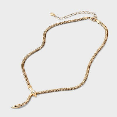  Snake Chain "Y" Necklace - Wild Fable™ Gold