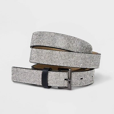  Women's Rhinestone Belt - Wild Fable™ Black