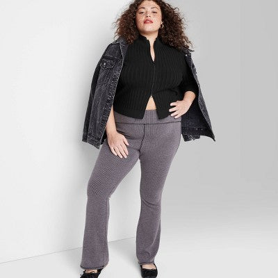  Women's Fitted Mock Turtleneck Zip-Up Cardigan - Wild Fable™
