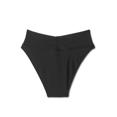  Women's Crossover High Leg Cheeky Mid-Rise Bikini Bottom - Wild Fable™