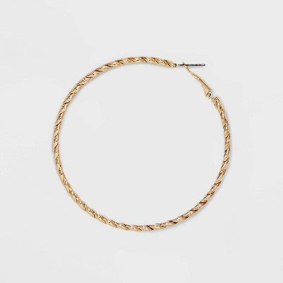  Twisted Hoop Earring Set 3pc - Wild Fable™ Gold