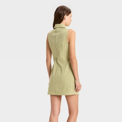  Women's Mini Wrap Dress - Wild Fable™ Olive Green