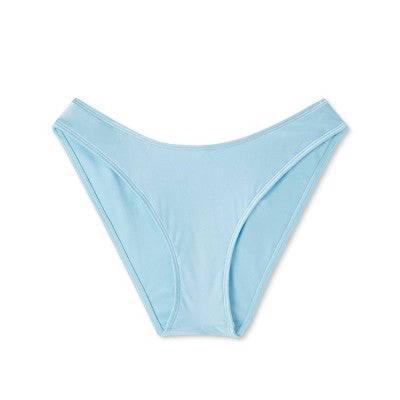  Women's High Leg Cheeky Bikini Bottom - Wild Fable™ Light Blue
