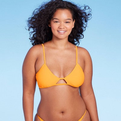  Women's Cut Out Cross Front Bralette Bikini Top - Wild Fable™