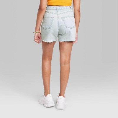  Women's High-Rise Cutoff Midi Jean Shorts - Wild Fable™