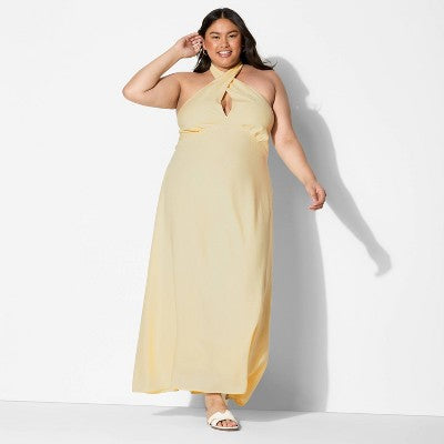  Women's Maxi A-Line Dress - Wild Fable™ Yellow