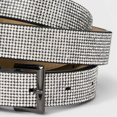  Women's Rhinestone Belt - Wild Fable™ Black