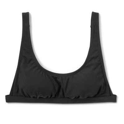  Women's Ribbed Scoop Bralette Bikini Top - Wild Fable™