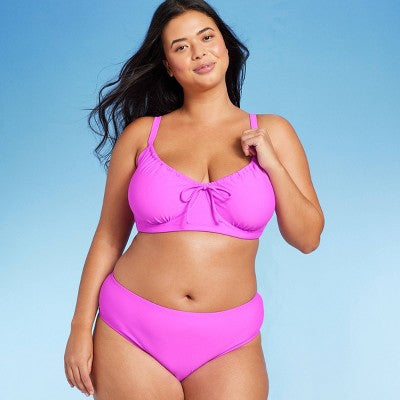  Women's Shirred Underwire Bikini Top - Wild Fable™