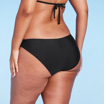  Women's Scoop Front High Waist High Leg Cheeky Bikini Bottom - Wild Fable™