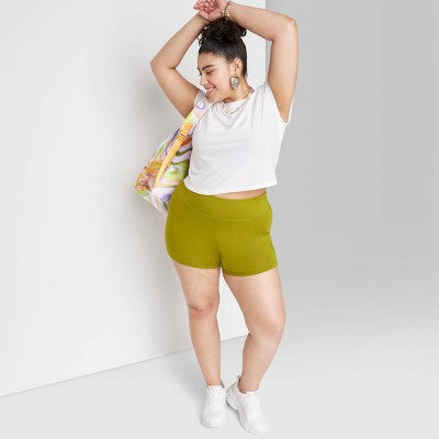  Women's High-Rise Shortie Bike Shorts - Wild Fable™