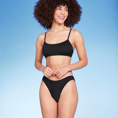  Women's Low-Rise High Leg Cheeky Bikini Bottom - Wild Fable™