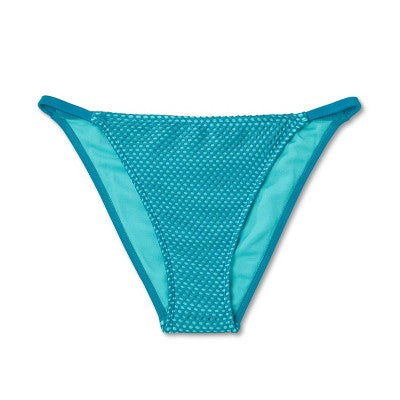  Women's Crochet Overlay Extra Cheeky Bikini Bottom - Wild Fable™ Green