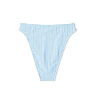  Women's Ribbed High Leg Cheeky High Waist Bikini Bottom - Wild Fable™
