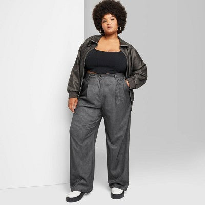  Women's Wide Leg Trouser Pants - Wild Fable™