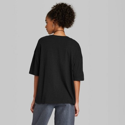  Women's Short Sleeve Relaxed Fit V-Neck T-Shirt - Wild Fable™