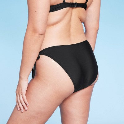  Women's Side-Tie V-Front High Leg Cheeky Bikini Bottom - Wild Fable™