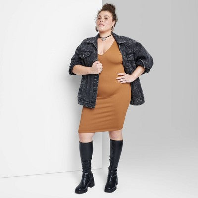  Women's Seamless Fabric Bodycon Mini Dress - Wild Fable™
