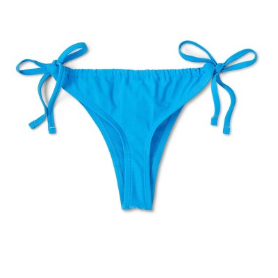  Women's Side-Tie Adjustable Coverage Bikini Bottom - Wild Fable™ Blue