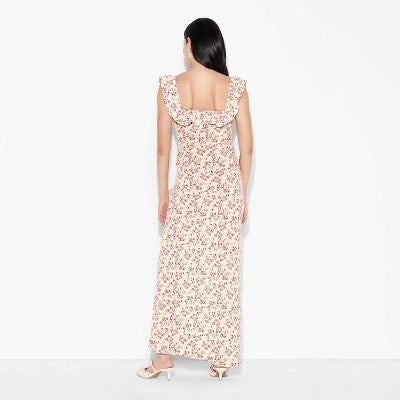  Women's Flounce Sleeve Maxi Empire Waist Dress - Wild Fable™