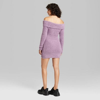  Women's Long Sleeve Mini Sweater Dress - Wild Fable™