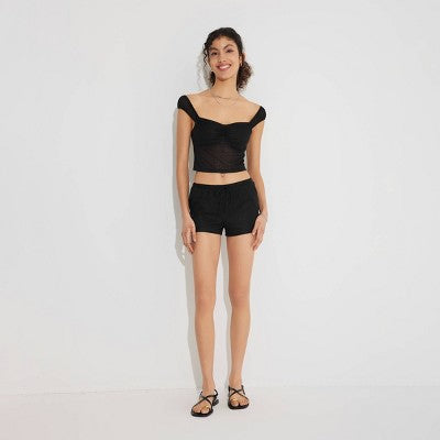  Women's Textured Knit Shorts - Wild Fable™