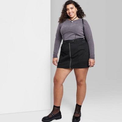  Women's Cargo Utility A-Line Mini Skirt - Wild Fable™ 
