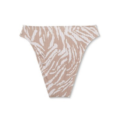  Women's Ribbed High Leg Cheeky High Waist Bikini Bottom - Wild Fable™