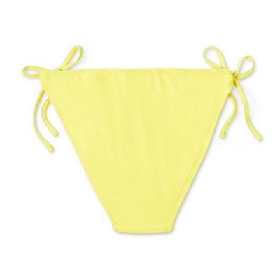  Women's Side-Tie Cheeky Bikini Bottom - Wild Fable™ Yellow