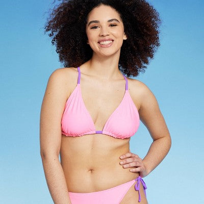  Women's Reversible Triangle Bikini Top - Wild Fable™