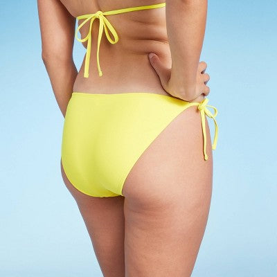  Women's Side-Tie Cheeky Bikini Bottom - Wild Fable™ Yellow