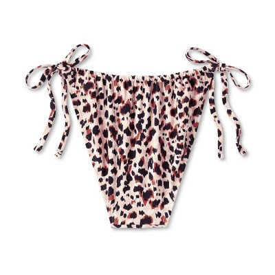  Women's Side-Tie Adjustable Coverage High Leg Bikini Bottom - Wild Fable™