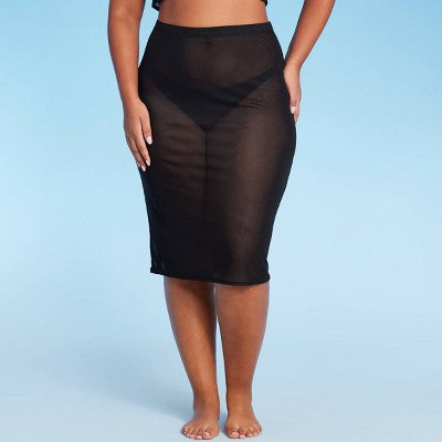  Women's Mesh Cover Up Midi Skirt - Wild Fable™