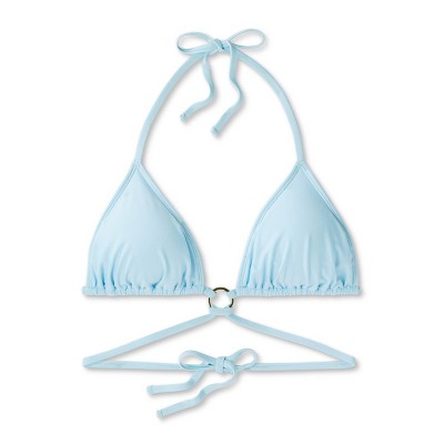  Women's Ring Front Strappy Triangle Bikini Top - Wild Fable™