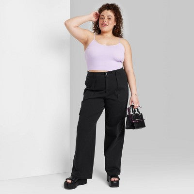  Women's High-Rise Straight Leg Cargo Pants - Wild Fable™