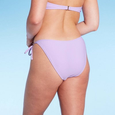  Women's Side-Tie Cheeky High Leg Bikini Bottom - Wild Fable™