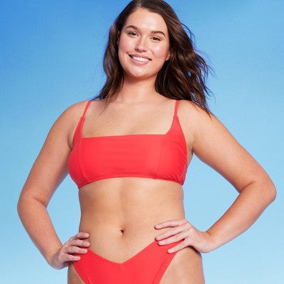  Women's Square Neck Bralette Bikini Top - Wild Fable™