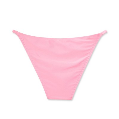  Women's Side Tab Extra Cheeky Bikini Bottom - Wild Fable™ Pink