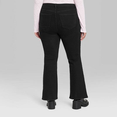  Women's Low-Rise Flare Jeans - Wild Fable™ Black Clean