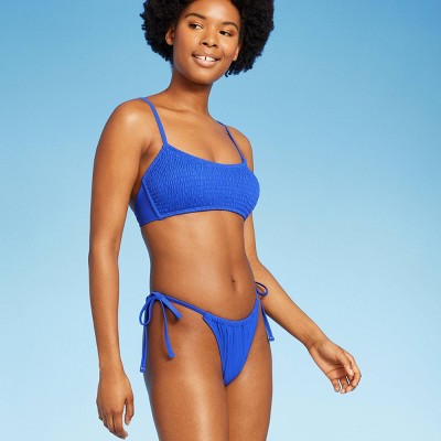  Women's Side-Tie Adjustable Coverage Bikini Bottom - Wild Fable™