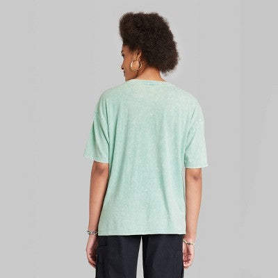  Women's Elbow Sleeve Oversized Graphic T-Shirt - Wild Fable™