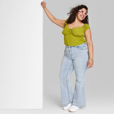  Women's High-Rise Flare Jeans - Wild Fable™ Light Wash
