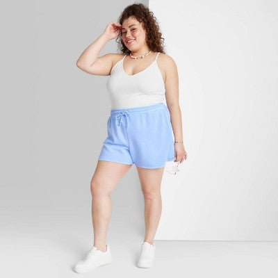  Women's Mid-Rise Pull-On Fleece Shorts - Wild Fable™