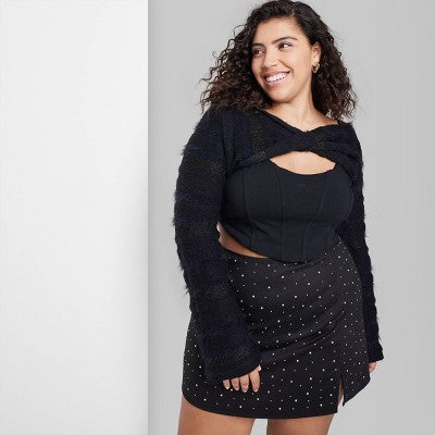  Women's Long Sleeve Party Shrug Sweater - Wild Fable™