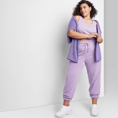  Women's High-Rise Tapered Joggers - Wild Fable™