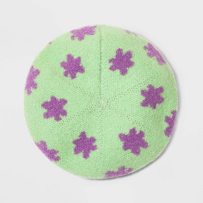  Knit Beret - Wild Fable™ Mint Green Floral