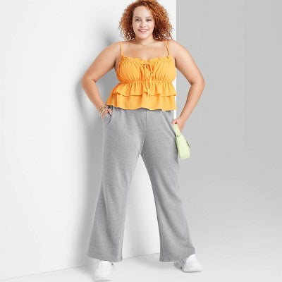  Women's High-Rise Wide Leg French Terry Sweatpants - Wild Fable™